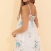 Clothing LUCY IN THE SKY | Kimbra Embroidered Baby Doll Dress In White | Lucy In The Sky