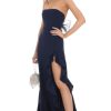 Clothing LUCY IN THE SKY | Strapless Back Bow Corset Maxi Dress In Navy | Lucy In The Sky