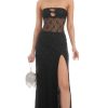 Clothing LUCY IN THE SKY | Lace Cutout Strapless Maxi Dress In Black | Lucy In The Sky