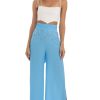 Clothing LUCY IN THE SKY | Taria Swirl Wide Leg Pants In Blue | Lucy In The Sky