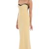 Clothing LUCY IN THE SKY | Lace Bust Open Back Maxi Dress In Yellow | Lucy In The Sky