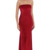 Clothing LUCY IN THE SKY | Velvet Reverse Halter Maxi Dress In Red | Lucy In The Sky