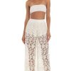 Clothing LUCY IN THE SKY | Audrina Crochet Two Piece Pants Set In Ivory | Lucy In The Sky