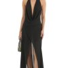 Clothing LUCY IN THE SKY | Jina Draped Open Back Maxi Dress In Black | Lucy In The Sky