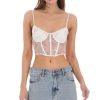 Clothing LUCY IN THE SKY | Floral Lace Corset Top In White | Lucy In The Sky