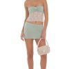 Clothing LUCY IN THE SKY | Two Piece Strapless Lace Set In Sage | Lucy In The Sky