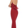 Clothing LUCY IN THE SKY | Back Bow Strapless Dress In Red | Lucy In The Sky