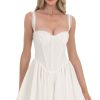 Clothing LUCY IN THE SKY | Corset A-Line Dress In White | Lucy In The Sky