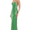 Clothing LUCY IN THE SKY | Sequin Open Back Maxi Dress In Green | Lucy In The Sky