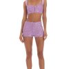 Clothing LUCY IN THE SKY | Karys Sequin Two Piece Set In Purple | Lucy In The Sky