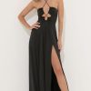 Clothing LUCY IN THE SKY | Sandra Cutout Maxi Dress In Black | Lucy In The Sky