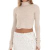 Clothing LUCY IN THE SKY | Coreen Knitted Turtlneck In Cream | Lucy In The Sky