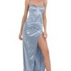 Clothing LUCY IN THE SKY | Satin Corset Maxi Dress In Blue | Lucy In The Sky