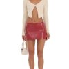 Clothing LUCY IN THE SKY | Itzayana Pleather Skirt In Red | Lucy In The Sky