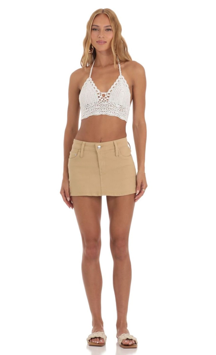 Clothing LUCY IN THE SKY | Sunbeam Crochet Top In White | Lucy In The Sky