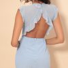 Clothing LUCY IN THE SKY | Open Back Baby Doll Dress In Blue Dots | Lucy In The Sky