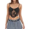 Clothing LUCY IN THE SKY | Cutout Lace Corset Top In Black | Lucy In The Sky