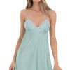 Clothing LUCY IN THE SKY | Lace Satin Babydoll Dress In Seafoam | Lucy In The Sky