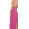 Clothing LUCY IN THE SKY | Open Back Square Neck Maxi Dress In Magenta | Lucy In The Sky