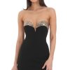 Clothing LUCY IN THE SKY | Sequin Strapless Sweetheart Neck Dress In Black | Lucy In The Sky