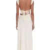 Clothing LUCY IN THE SKY | Open Back Bow Maxi Dress In White | Lucy In The Sky