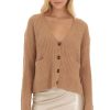 Clothing LUCY IN THE SKY | Hadassah Knit Cardigan In Brown | Lucy In The Sky